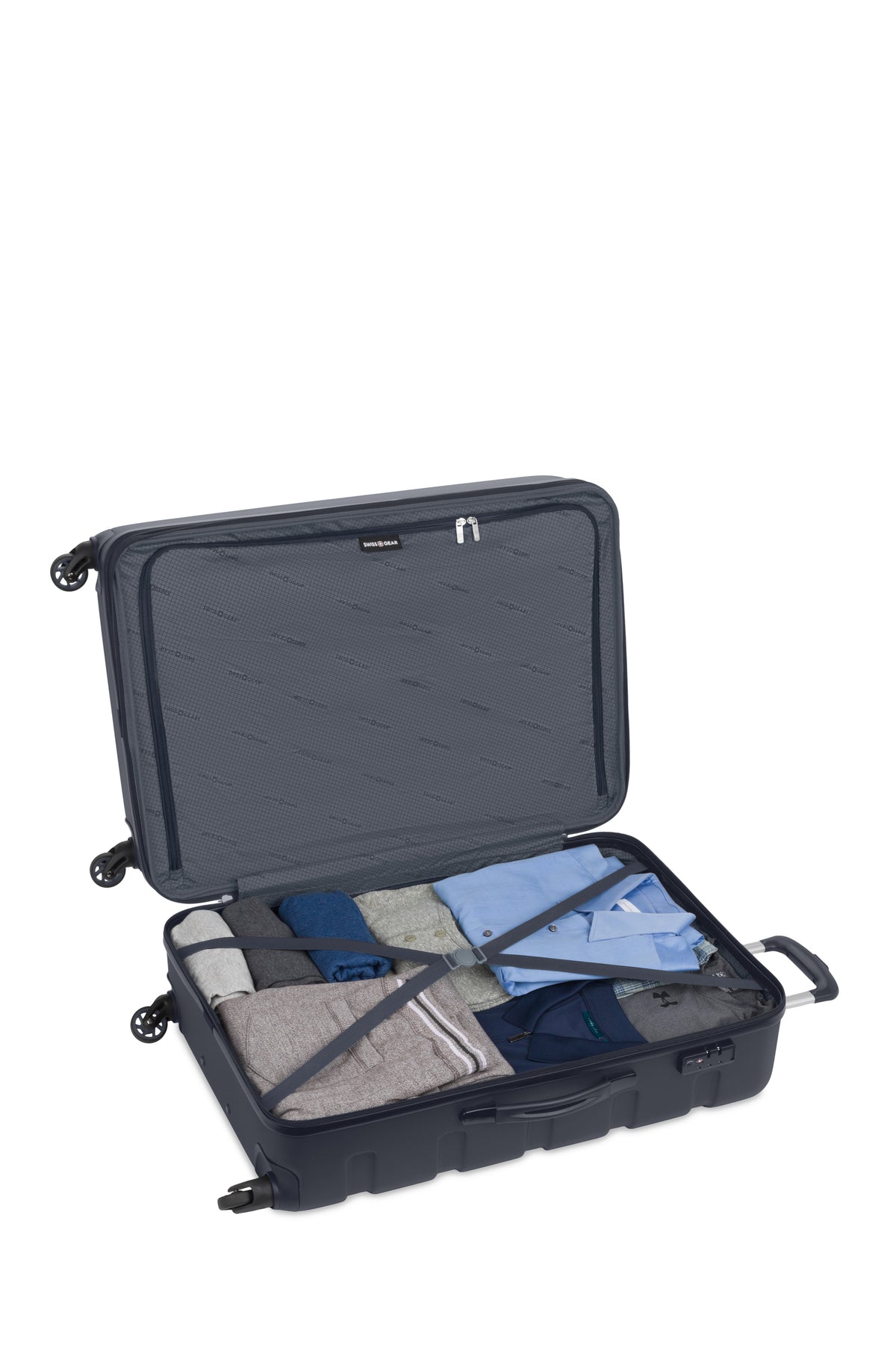 SWISSGEAR Signature Large Checked Spinner - Navy - 12