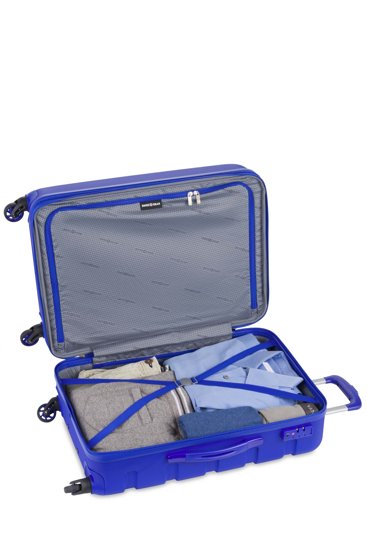 SWISSGEAR Signature Medium Checked Spinner - Cobalt Blue - 05