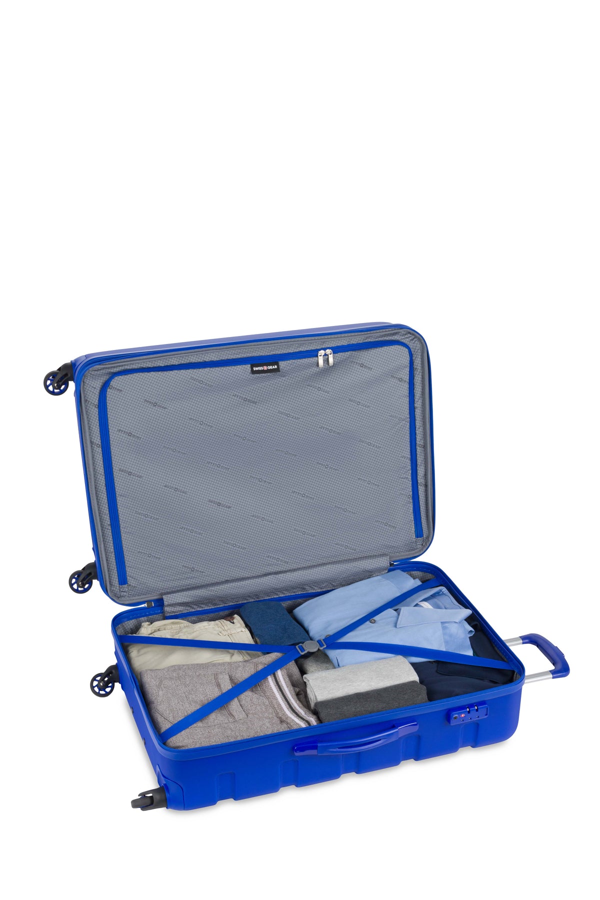 SWISSGEAR Signature Large Checked Spinner - Cobalt Blue - 05