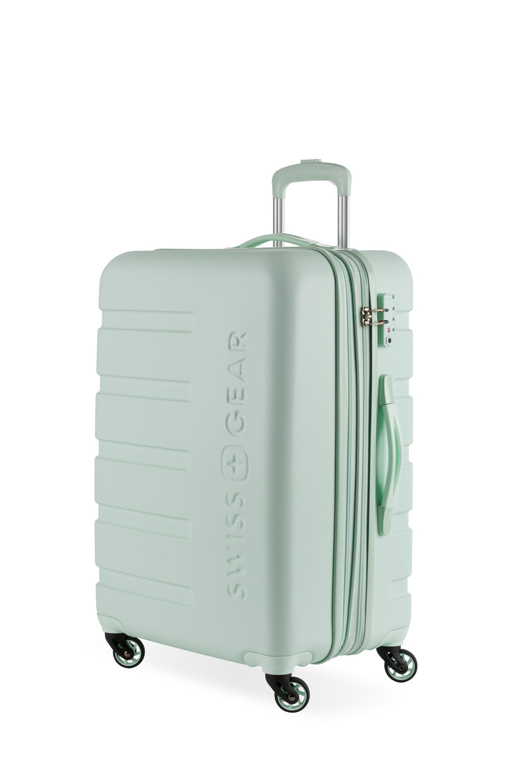 SWISSGEAR Signature Medium Checked Spinner - Clearly Aqua - 01