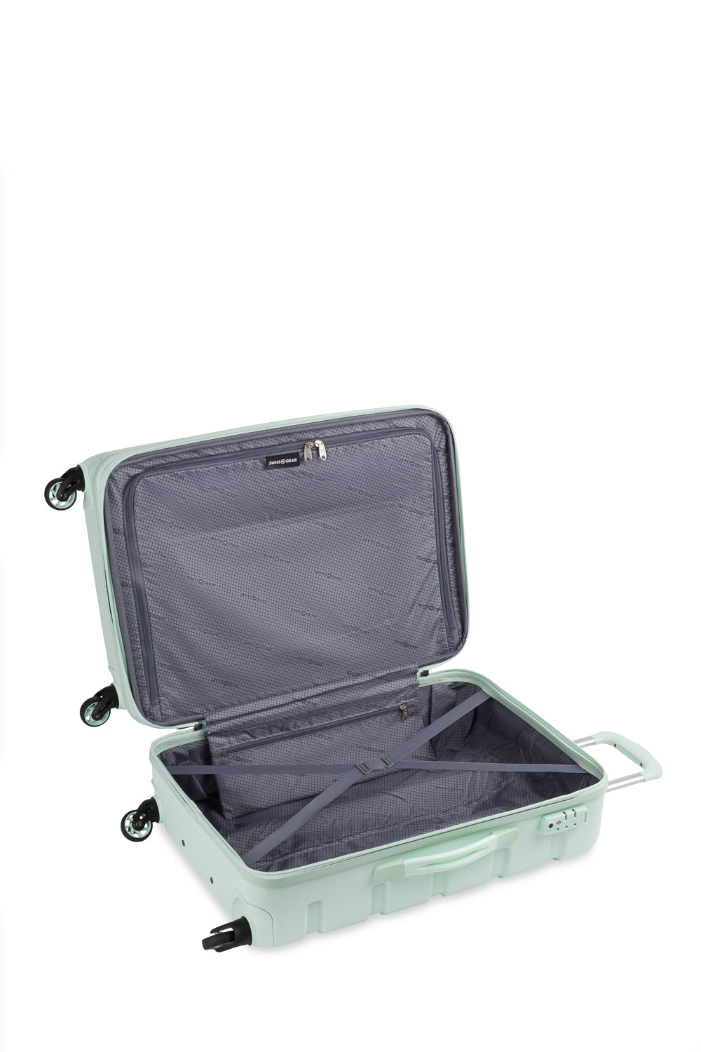 SWISSGEAR Signature Medium Checked Spinner - Clearly Aqua - 06