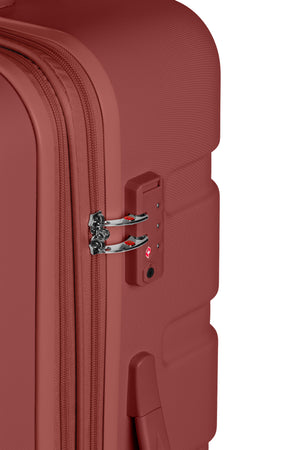 SWISSGEAR Signature Large Checked Spinner in Cinnamon Brown