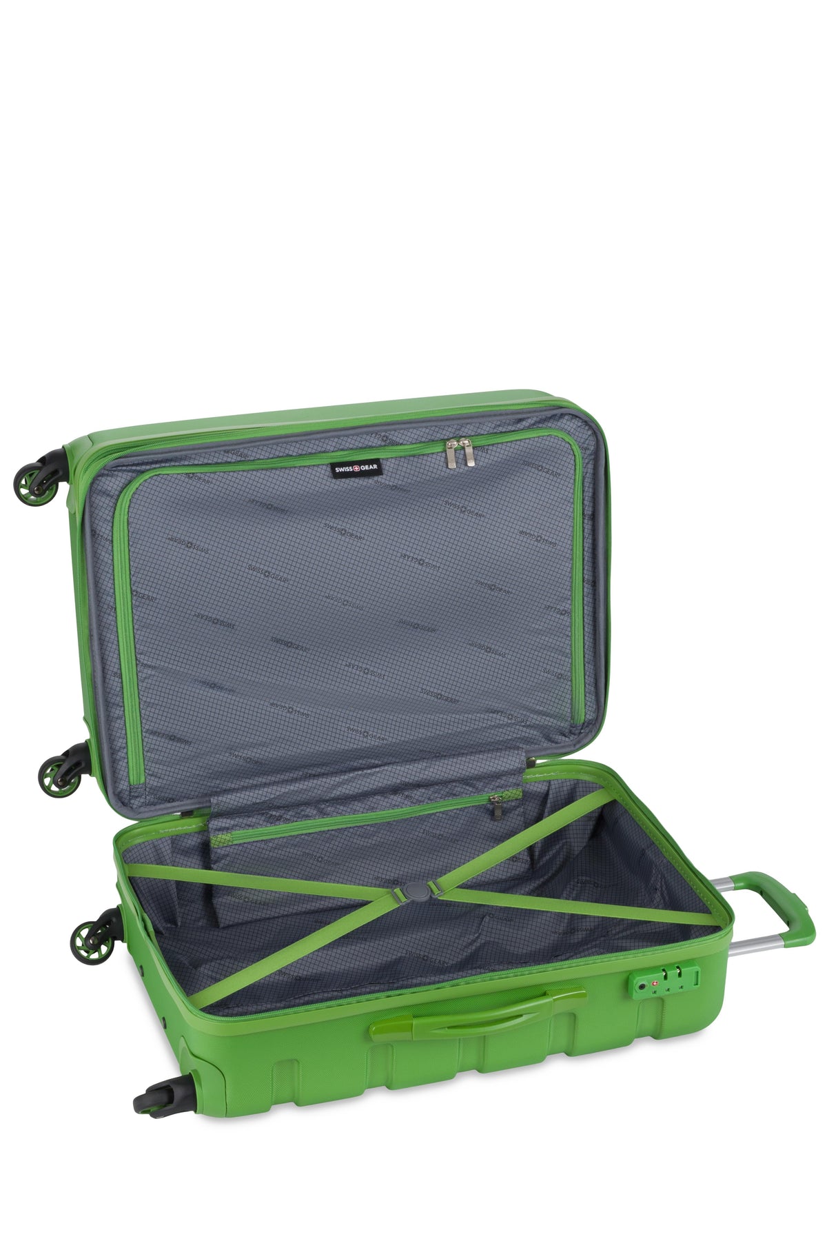 SWISSGEAR Signature Medium Checked Spinner - Lime Green - 04