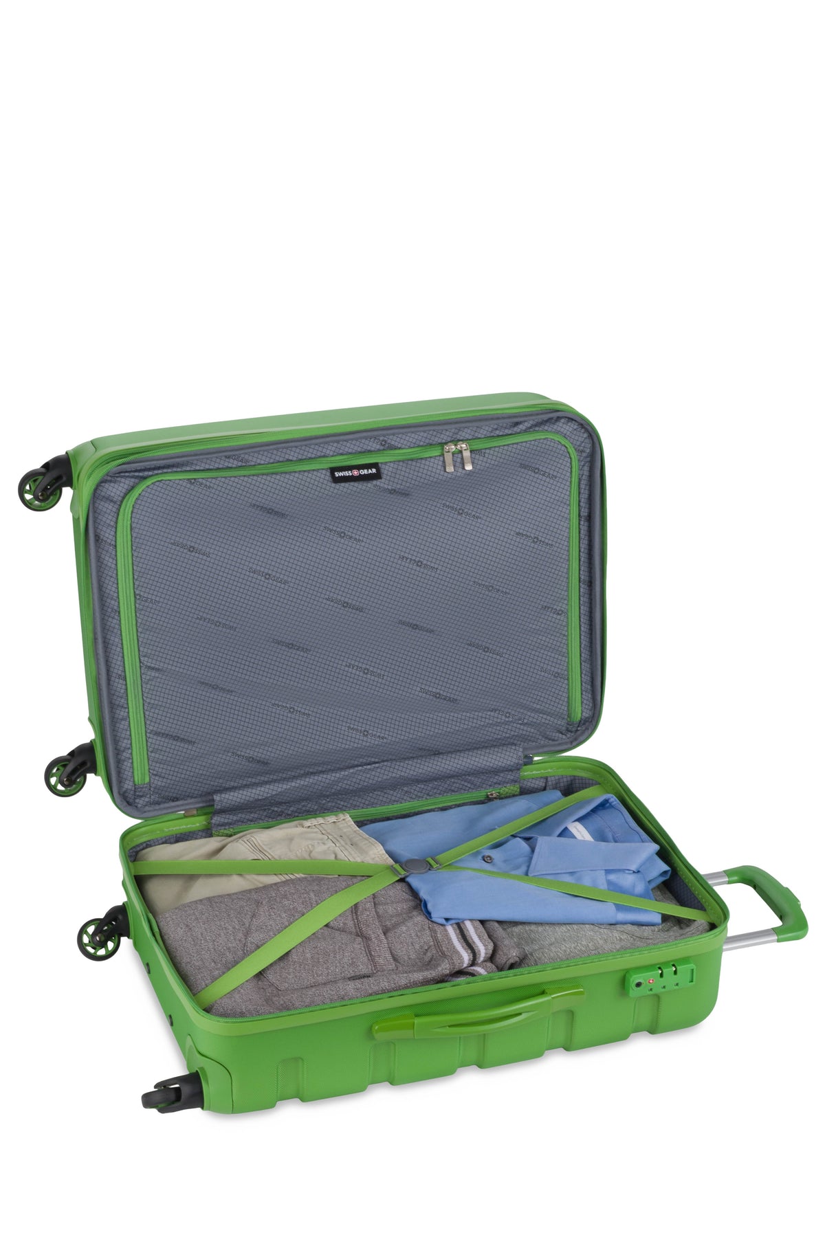 SWISSGEAR Signature Medium Checked Spinner - Lime Green - 05