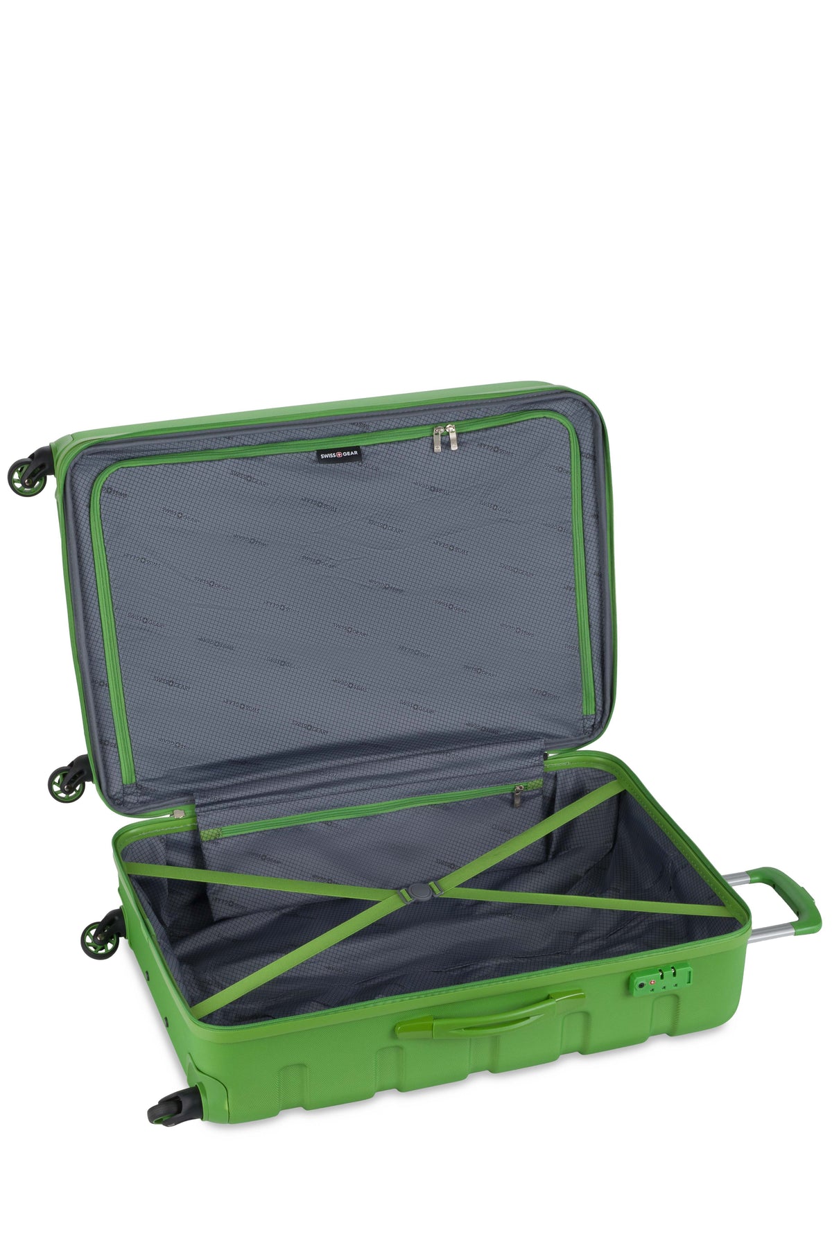 SWISSGEAR Signature Large Checked Spinner - Lime Green - 04