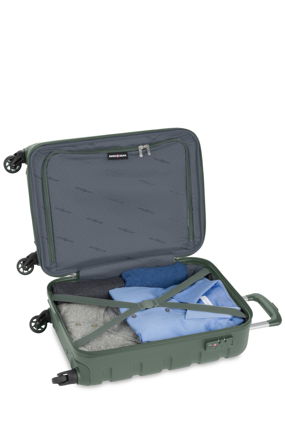SWISSGEAR Signature Carry-On Spinner - Olive Green - 05