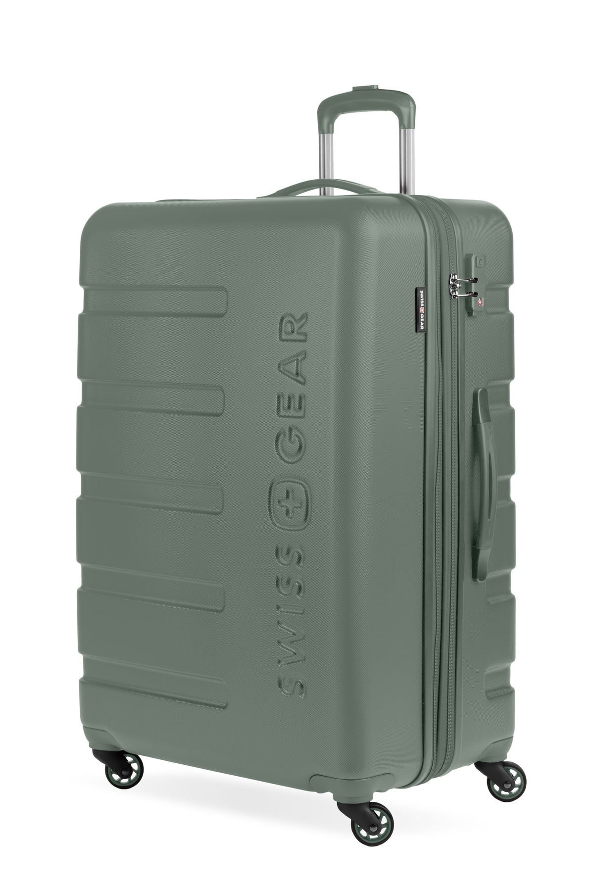 SWISSGEAR Signature Large Checked Spinner - Olive Green - 01