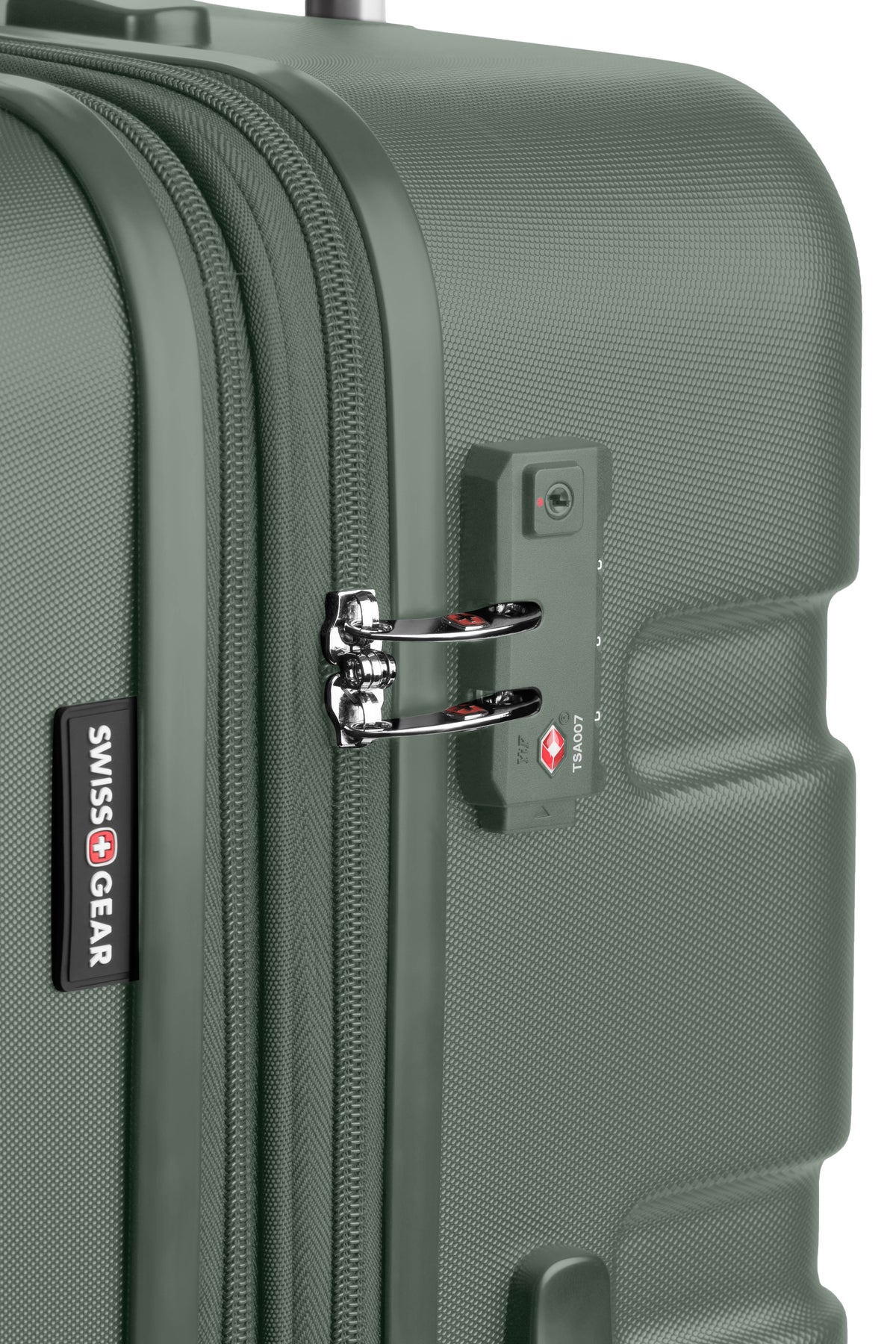 SWISSGEAR Signature Large Checked Spinner - Olive Green - 08