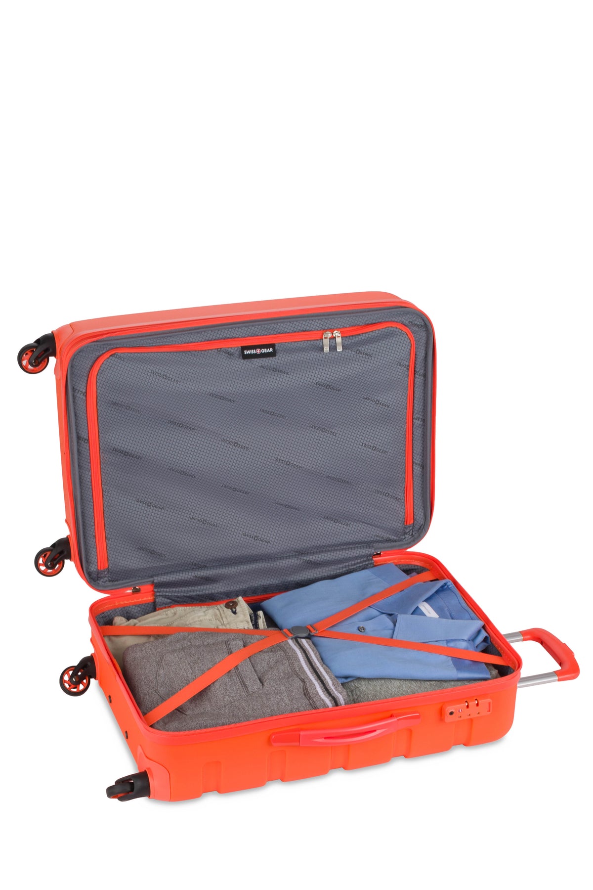 SWISSGEAR Signature Medium Checked Spinner - Orange - 05