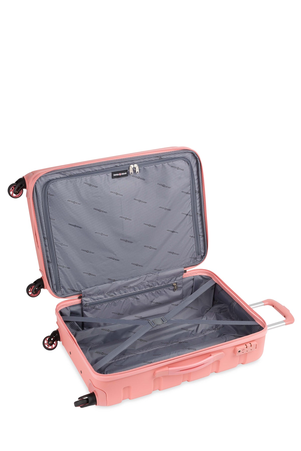 SWISSGEAR Signature Medium Checked Spinner - Coral - 04