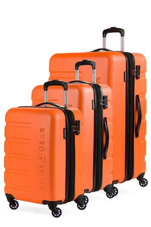 SWISSGEAR 7366 Expandable 3pc Hardside Luggage Set - Rugged, ABS hardside split-case body