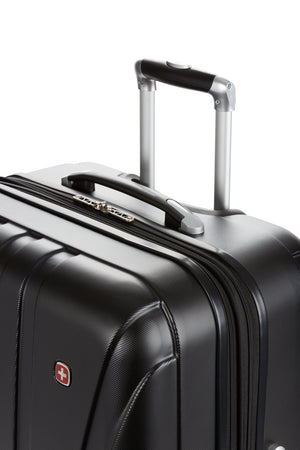 Swissgear 7585 Expandable 2 Piece Hardside Spinner Luggage Set - Black Molded lift handles for rugged durability