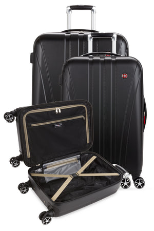 Swissgear 7585 Expandable 3pc Hardside Spinner Luggage Set Zippered divider panel with built-in view mesh pocket