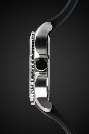 Wenger Seaforce Watch - Stainless Steel Case with Black Dial and Black Silicone Strap 