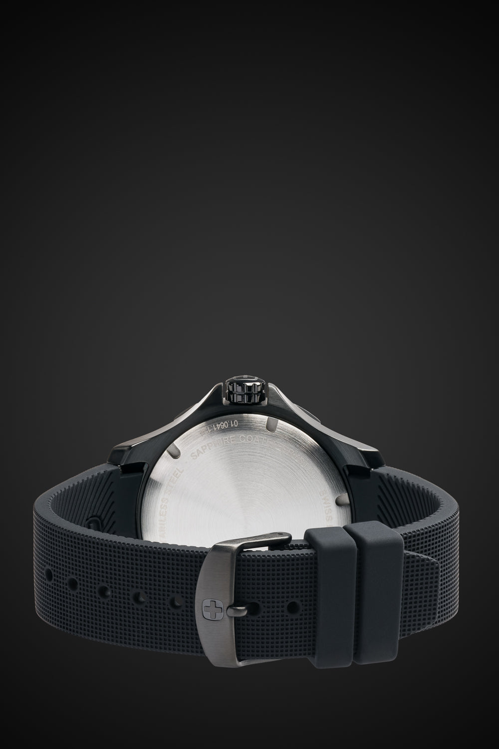 Wenger Seaforce Watch - Black with Black Dial and Black Silicone Strap