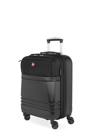SWISSGEAR 7635 Carry-On Hybrid Shell Spinner in Black