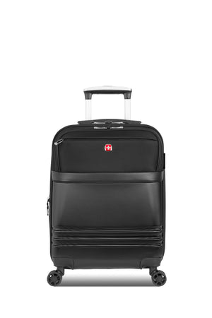 SWISSGEAR 7635 Carry-On Hybrid Shell Spinner in Black