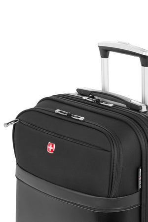 SWISSGEAR 7635 Carry-On Hybrid Shell Spinner in Black