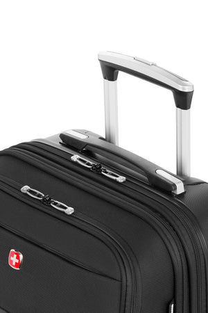 SWISSGEAR 7635 Carry-On Hybrid Shell Spinner in Black