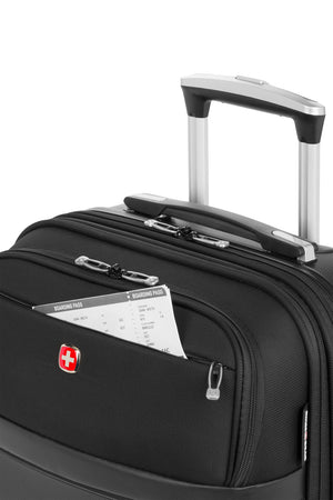 SWISSGEAR 7635 Carry-On Hybrid Shell Spinner in Black
