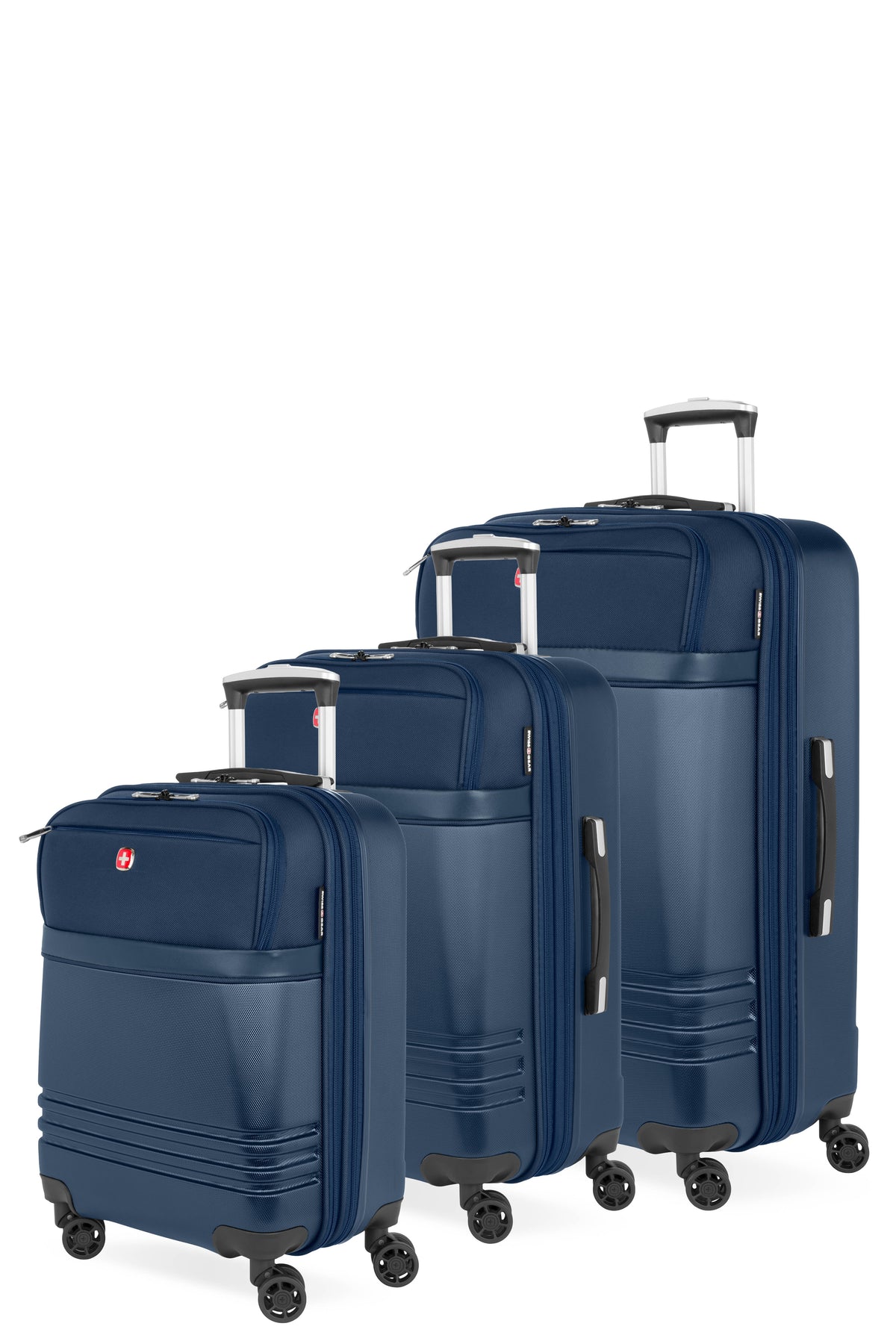 SWISSGEAR 3-Piece Hybrid Shell Spinner Set - Blue Sea - 01