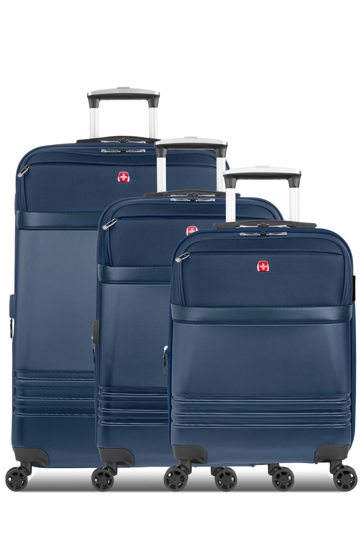 SWISSGEAR 3-Piece Hybrid Shell Spinner Set - Blue Sea - 03