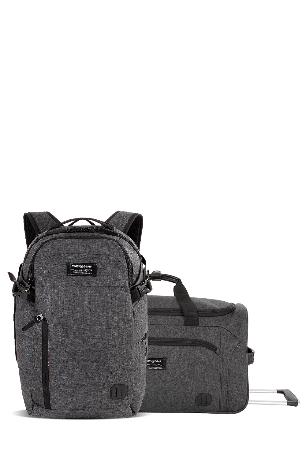 Swissgear Weekender Getaway 2pc Luggage Set - Heather Gray