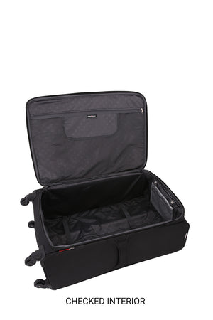 Swissgear 7676 Expandable Liteweight 3pc Spinner Luggage Set Adjustable clothing tie-down straps 