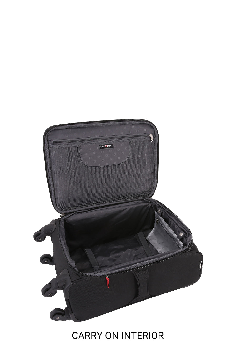 Swissgear 7676 Expandable Liteweight 3pc Spinner Luggage Set - Adjustable clothing tie-down straps 