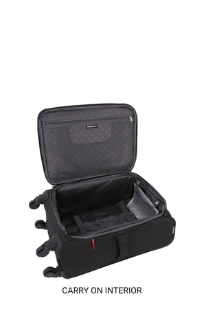 Swissgear 7676 Expandable Liteweight 3pc Spinner Luggage Set - Adjustable clothing tie-down straps 