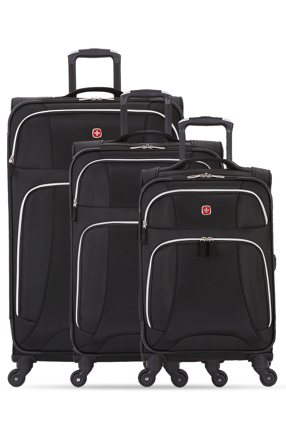 Swissgear 7676 Expandable Liteweight 3pc Spinner Luggage Set - Set contains the 19