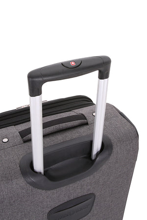 Swissgear 7738 Expandable Spinner Luggage Aluminum, push-button locking telescopic handle