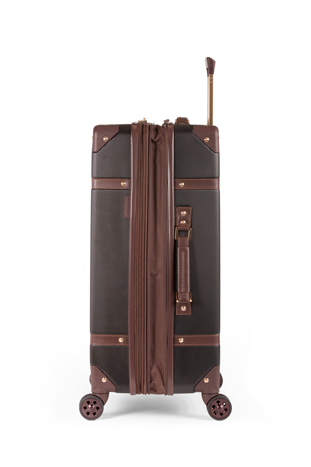 SWISSGEAR Vintage Trunk Large Checked Spinner in Brown/Black