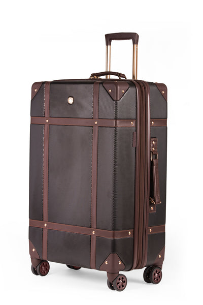 アンティーク行李 SWISSGEAR Vintage Trunk Large Checked Spinner in White