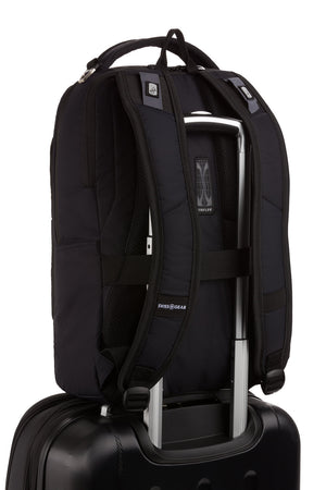 Swissgear Urban Escape 2pc Luggage Set Add-a-bag strap fits over the extension handle of rolling luggage for secure stacking