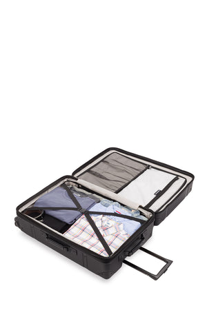 SWISSGEAR Vintage Trunk Large Checked Spinner in Black