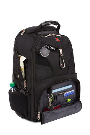 SWISSGEAR 1900 Rolling Laptop Backpack front organizer