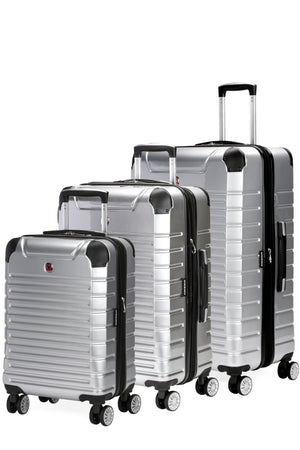 Swissgear 7782 Expandable 3pc Hardside Luggage Set - Silver