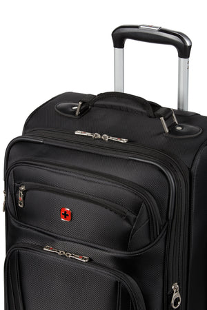 Wenger Identity Expandable Laptop Carry On Spinner Luggage Medium and small zippered front pockets provide quick access to often-used items