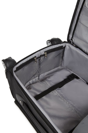 Wenger Identity Expandable Laptop Carry On Spinner Luggage 3 zippered mesh pockets provide built-in organization for undergarments, accessories and other small items