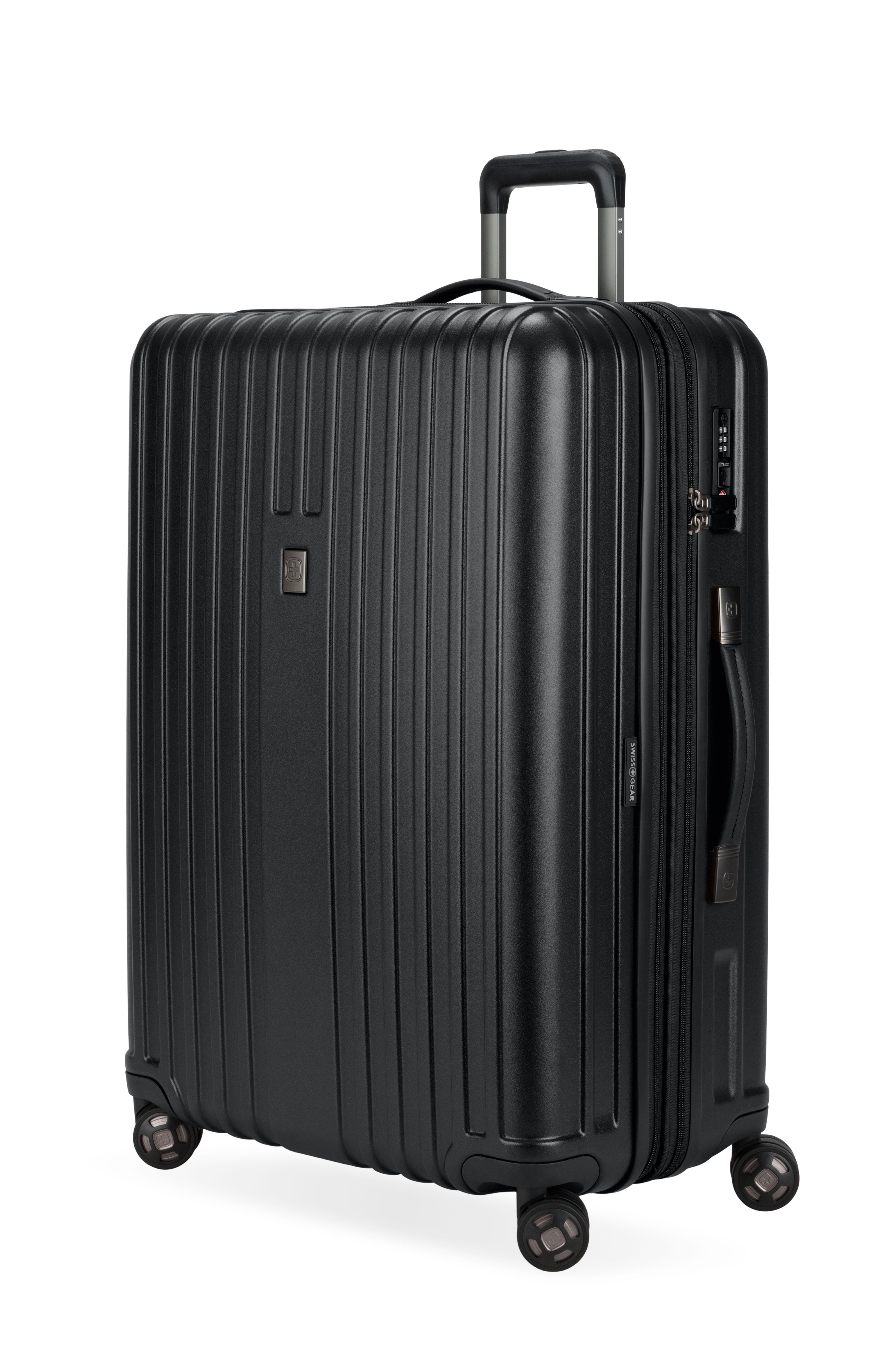 SWISSGEAR Ridge Large Checked Spinner - Black - LE - 01