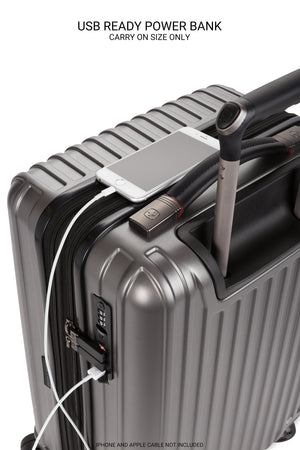 Swissgear 7910 Expandable 2pc Hardside Spinner Luggage Set with an integrated USB port 