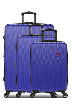 Swissgear 8018 Expandable Hardside Spinner 3pc Luggage Set - Violet Blue