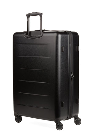 pandable Hardside Spinner Luggage - Black- Exterior shell is made from lightweight ABS