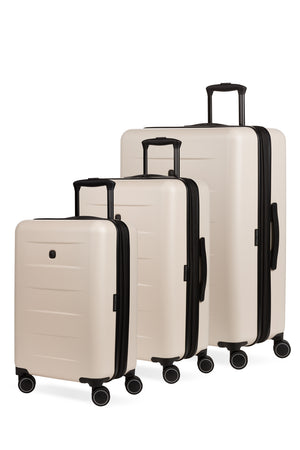 Swissgear 8020 Expandable Hardside Spinner 3pc Luggage Set Cream