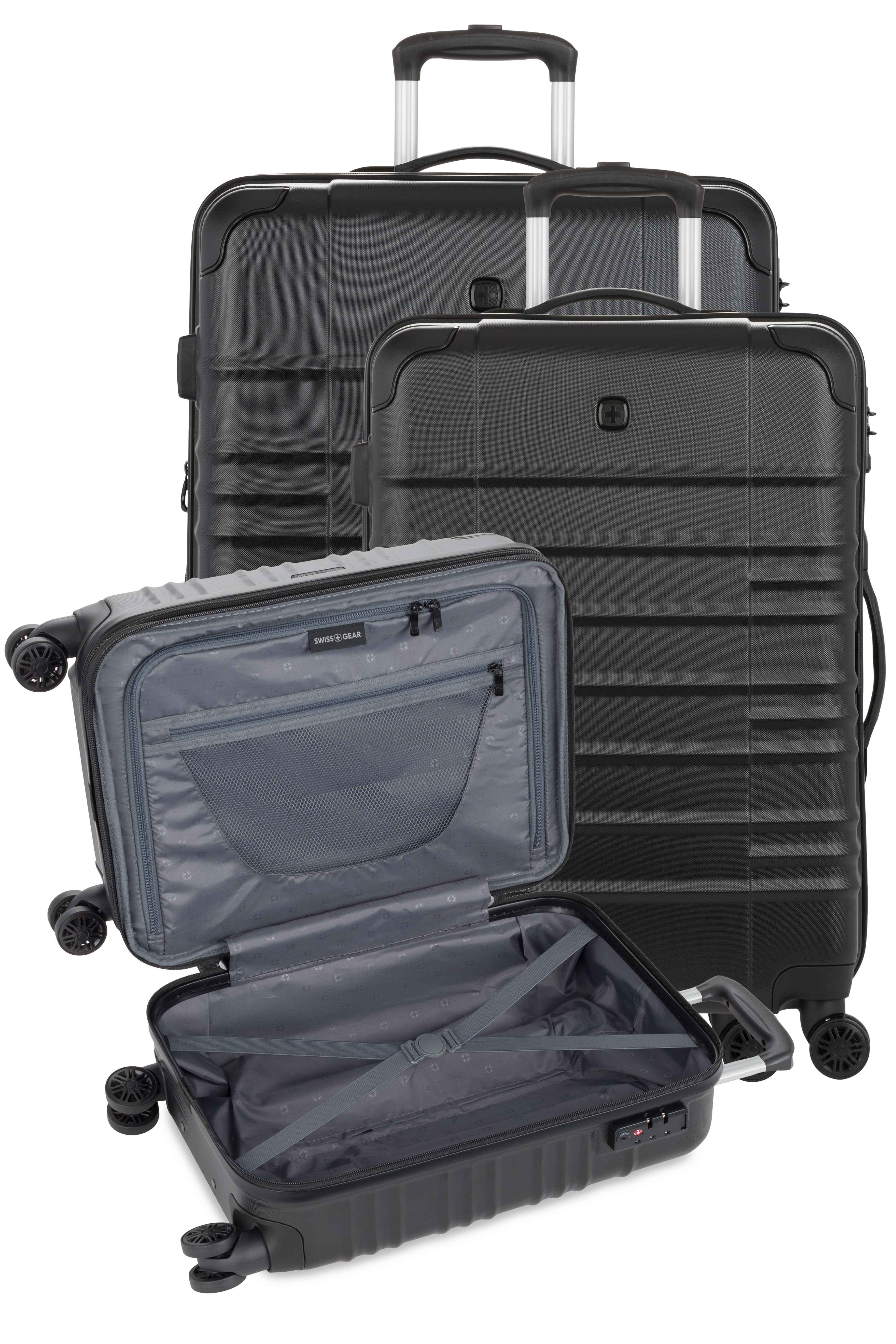 SWISSGEAR Cascade II 3-Piece Spinner Set - Black - 12