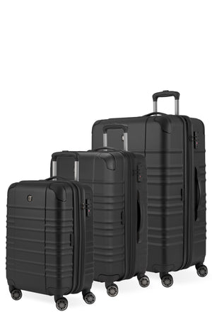 SWISSGEAR Cascade II 3-Piece Spinner Set in Black