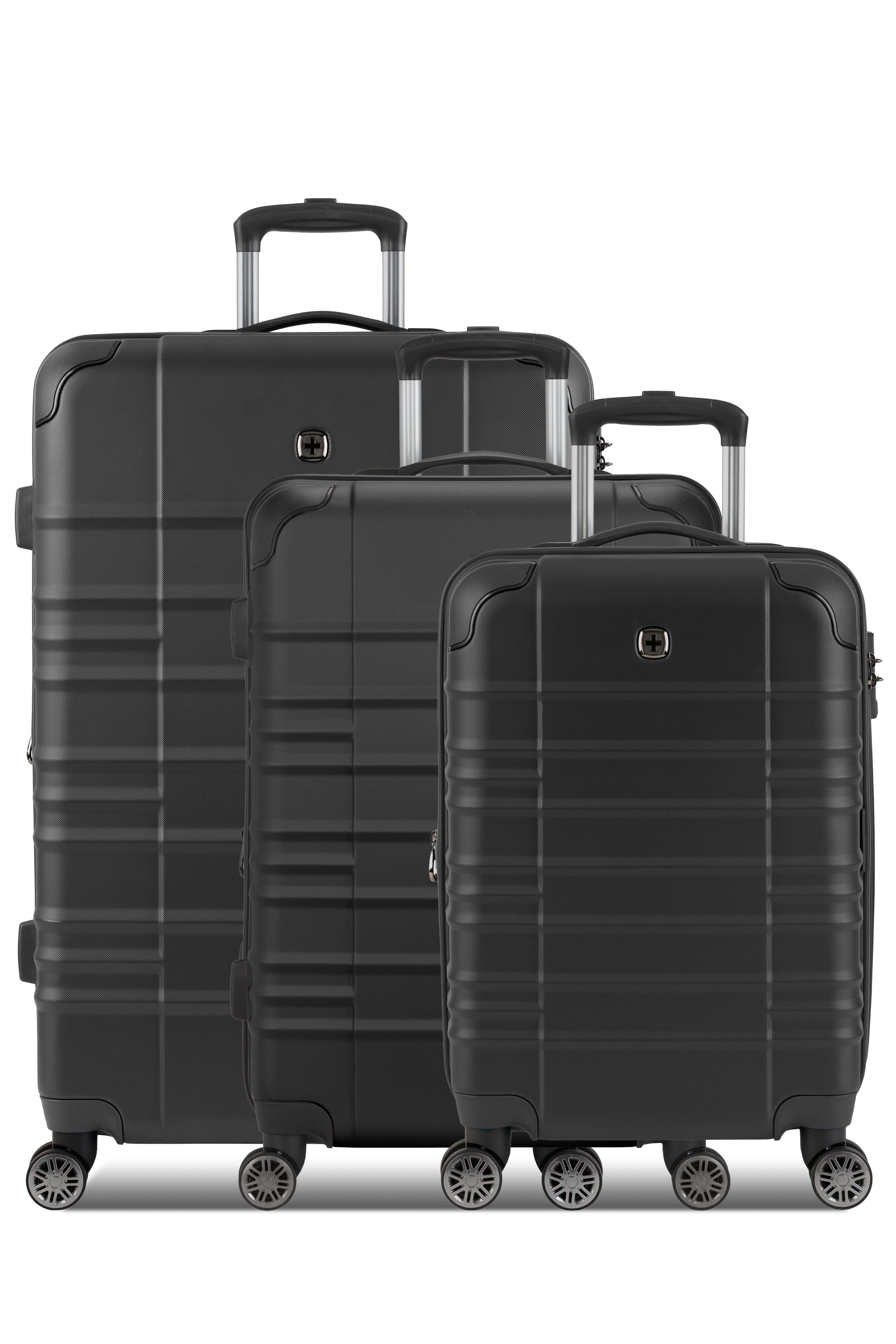 SWISSGEAR Cascade II 3-Piece Spinner Set - Black - LE - 03