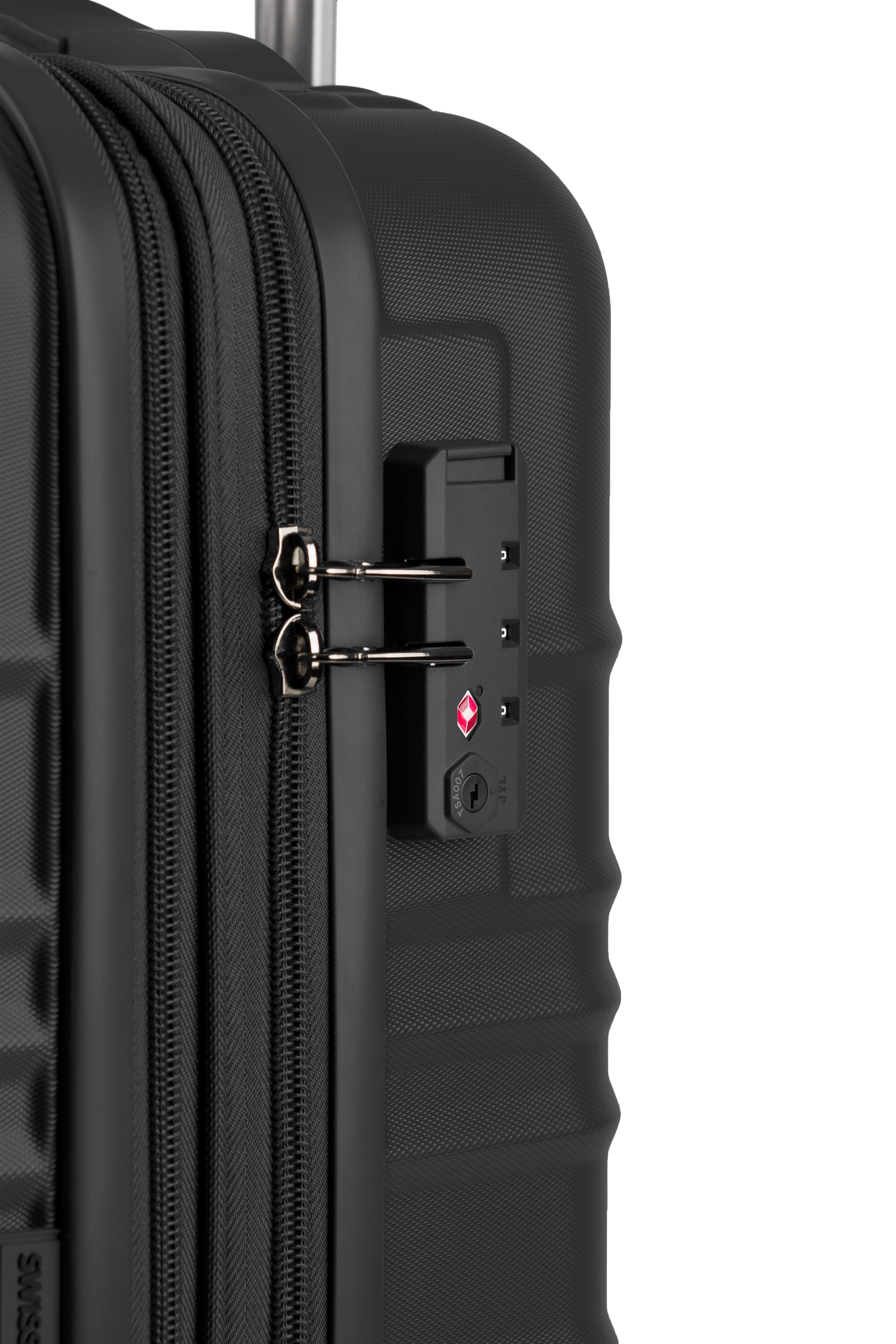 SWISSGEAR Cascade II Carry-On Spinner - Black - LE - 08