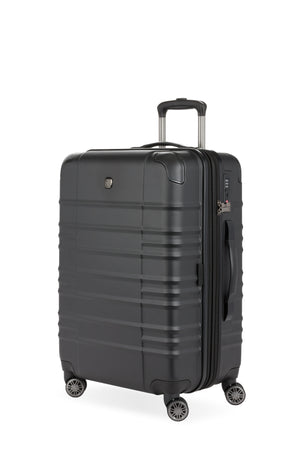 SWISSGEAR 8027 Medium Checked Expandable Hardside Spinner Luggage - Black